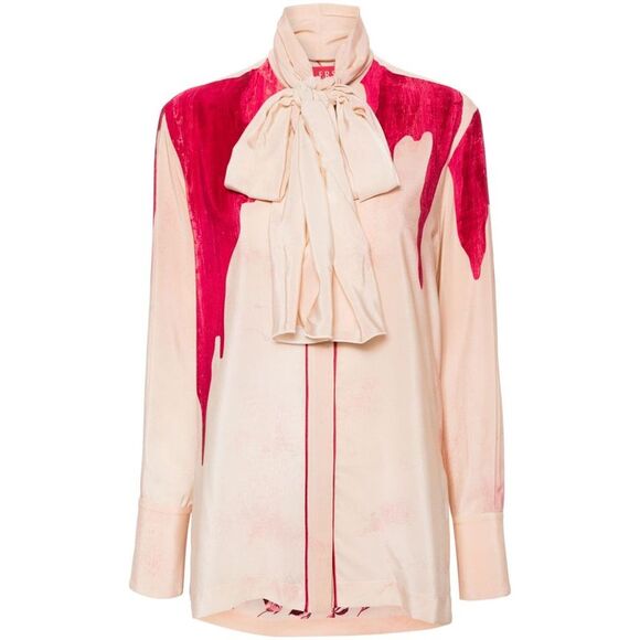 For Restless Sleepers Women Printed Crepe De Chine Shirt
